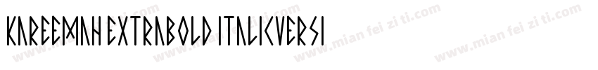 Kareemah ExtraBold ItalicVersion 1字体转换